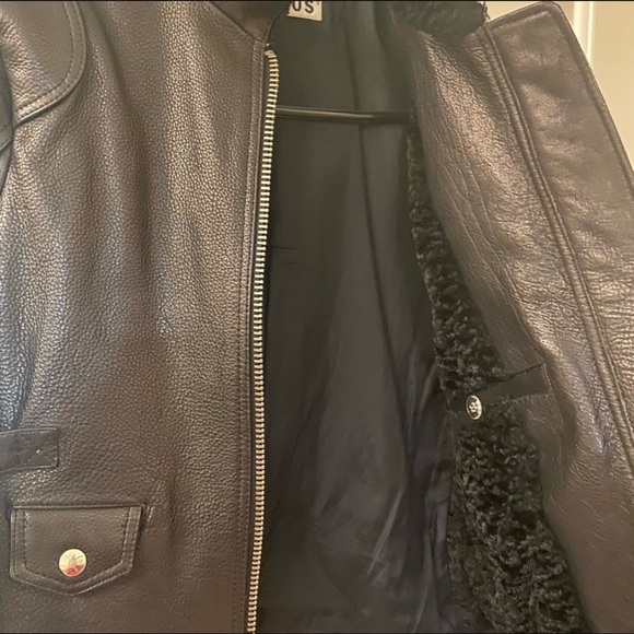Acne Studios Black Leather Biker Jacket DE 36 or US 4 - Picture 3 of 7